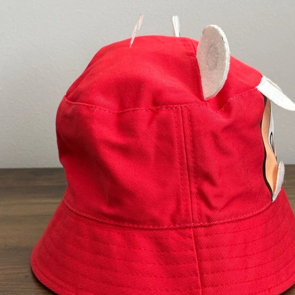 DISNEY PARKS Authentic Original Youth MICKEY MOUSE Red Bucket Hat Cap NEW